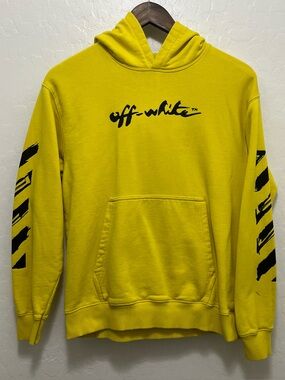 Off-White Kids Yellow Script Hoodie Size 12